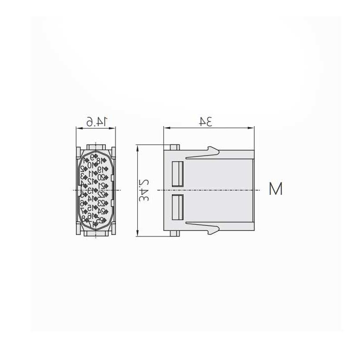 HM模块、公接插、HM-025-M、09140253001