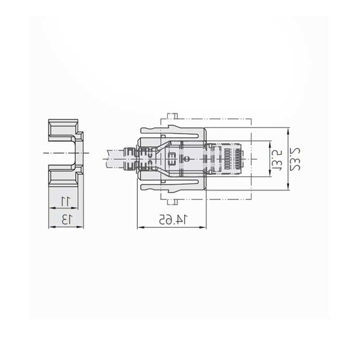 适配器插头、HM-RJ45-4PIN、09454001100